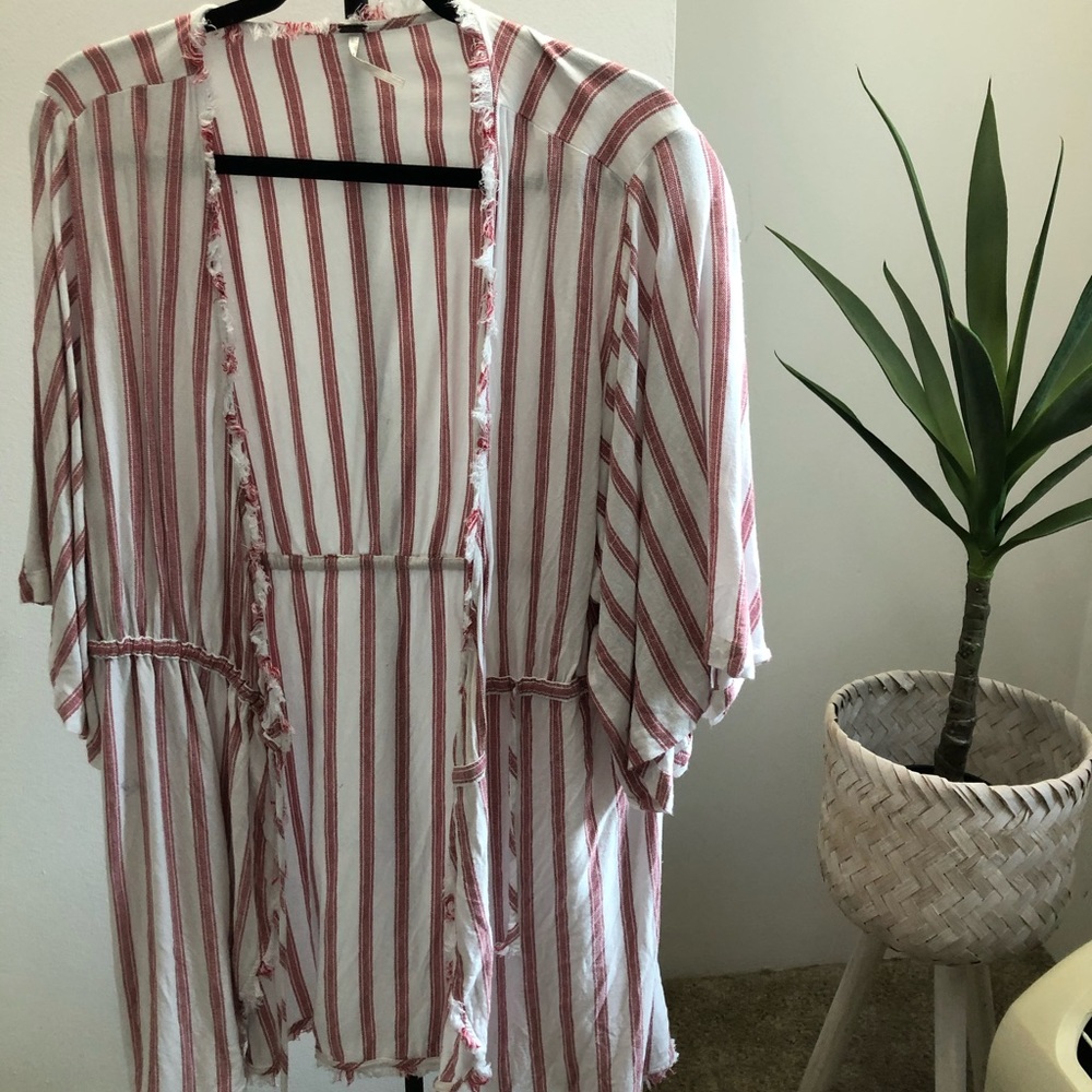 Free People Striped Cardigan